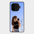 Mobile Girl Glass Case Cover For Iqoo Neo 10R 5G