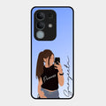 Mobile Girl Glass Case Cover For iQOO Z10x 5G