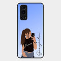 Mobile Girl Glass Case Cover For Iqoo Z3 5G