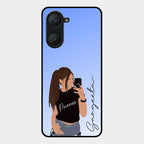 Mobile Girl Glass Case Cover For Iqoo Z9 Lite 5G