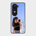 Mobile Girl Glass Case Cover For Iqoo Z9S 5G