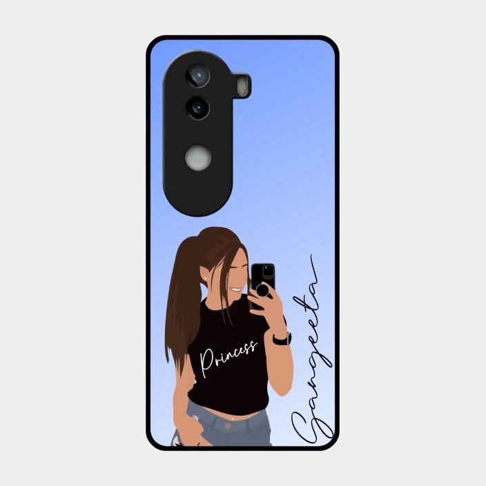 Mobile Girl Glass Case Cover For Iqoo Z9S 5G
