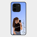 Mobile Girl Glass Case Cover For Iqoo Z9X 5G
