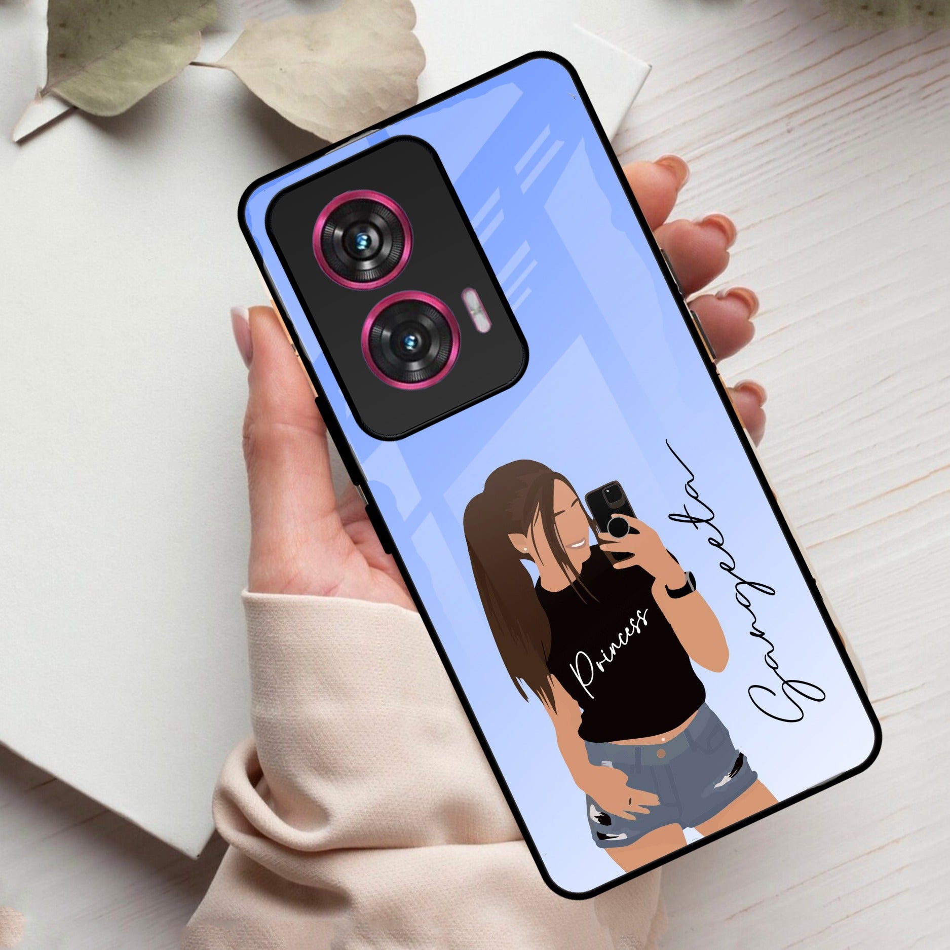 Mobile Girl Glass Case Cover For iPhone - ShopOnCliQ