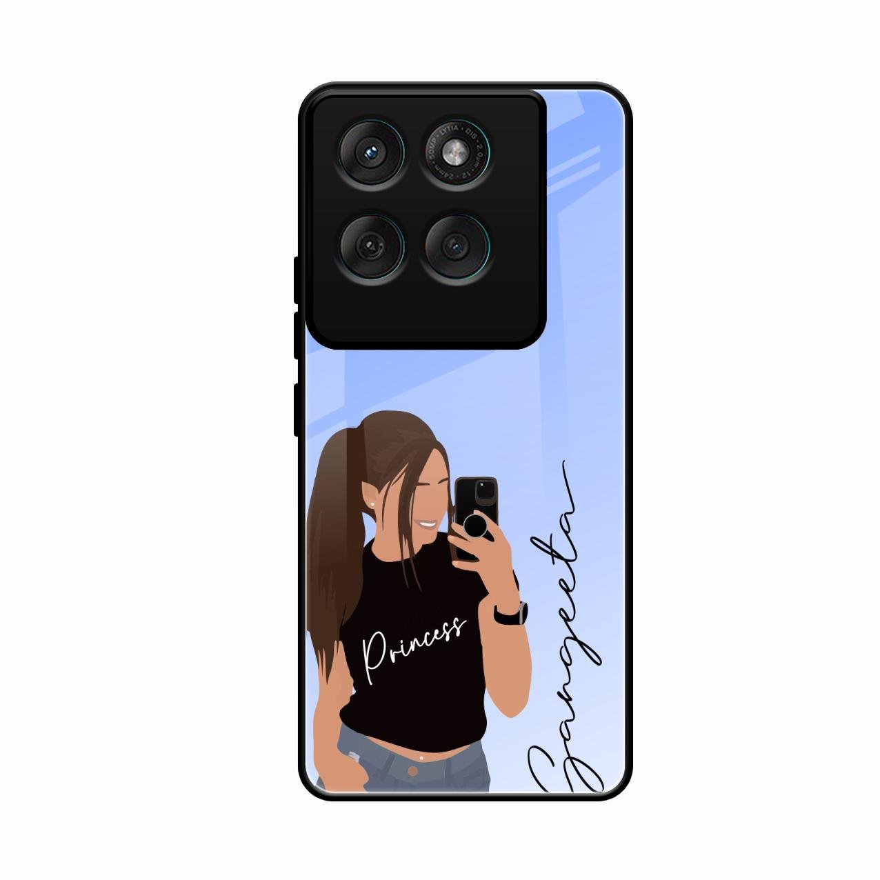 Mobile Girl Glass Case Cover For Motorola Edge 60 Pro 5G
