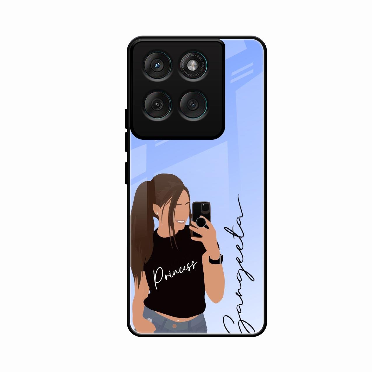 Mobile Girl Glass Case Cover For Motorola Edge 60 Stylus 5G