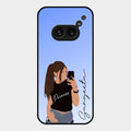 Mobile Girl Glass Case Cover For Nothing Phone 2A 5G