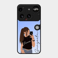 Mobile Girl Glass Case Cover For Nothing Phone 3 5G