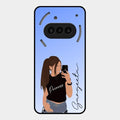 Mobile Girl Glass Case Cover For Nothing Phone 3A 5G