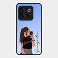 Mobile Girl Glass Case Cover For Oneplus 10T 5G