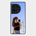 Mobile Girl Glass Case Cover For Oneplus 12R 5G
