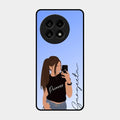Mobile Girl Glass Case Cover For Oneplus 13R 5G