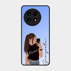 Mobile Girl Glass Case Cover For Oneplus 13R 5G