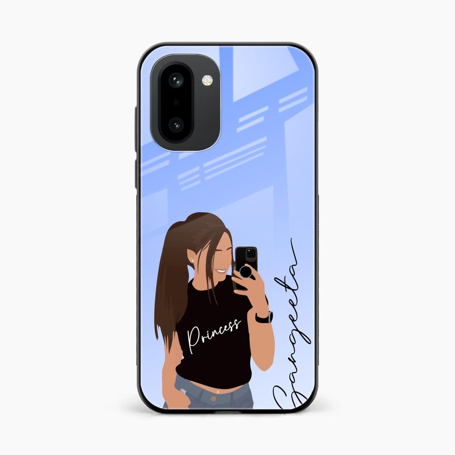 Mobile Girl Glass Case Cover For OnePlus 15R 5G