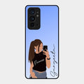 Mobile Girl Glass Case Cover For Oneplus 9Rt 5G