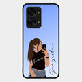 Mobile Girl Glass Case Cover For Oneplus Nord 2T 5G