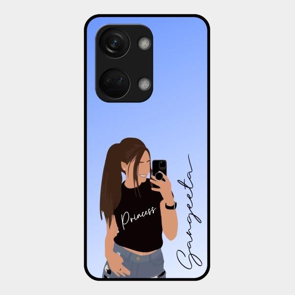 Mobile Girl Glass Case Cover For Oneplus Nord 3 5G