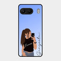 Mobile Girl Glass Case Cover For Oneplus Nord 4 5G