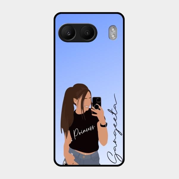 Mobile Girl Glass Case Cover For Oneplus Nord 4 5G