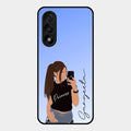Mobile Girl Glass Case Cover For Oneplus Nord 5 5G