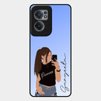 Mobile Girl Glass Case Cover For Oneplus Nord Ce 2 5G
