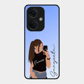 Mobile Girl Glass Case Cover For Oneplus Nord Ce 3 5G