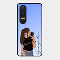 Mobile Girl Glass Case Cover For Oneplus Nord Ce 4 Lite 5G