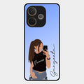 Mobile Girl Glass Case Cover For Oppo A5 Pro 5G