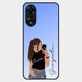 Mobile Girl Glass Case Cover For Oppo A78 5G