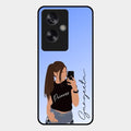 Mobile Girl Glass Case Cover For Oppo A79 5G