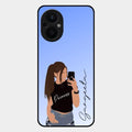 Mobile Girl Glass Case Cover For Oppo F21S Pro 5G