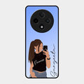 Mobile Girl Glass Case Cover For Oppo F27 Pro Plus 5G