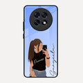 Mobile Girl Glass Case Cover For Oppo F31 Pro Plus 5G