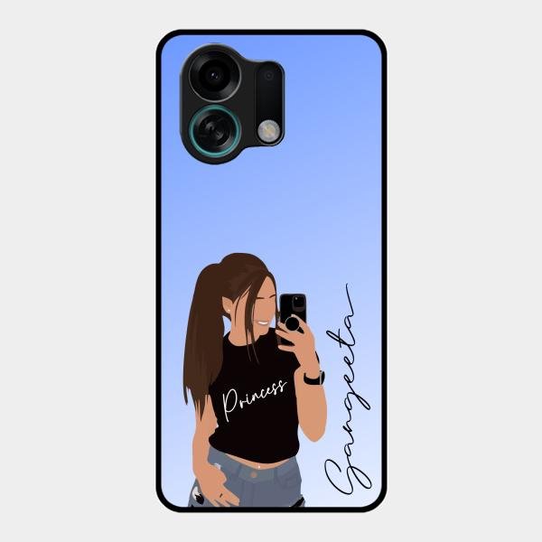 Mobile Girl Glass Case Cover For Oppo K13 Turbo 5G