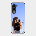 Mobile Girl Glass Case Cover For Oppo K13X 5G