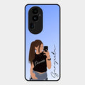 Mobile Girl Glass Case Cover For Oppo Reno 10 Pro Plus 5G