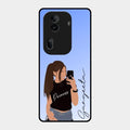 Mobile Girl Glass Case Cover For Oppo Reno 11 Pro 5G