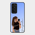 Mobile Girl Glass Case Cover For Oppo Reno 12 Pro 5G