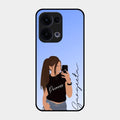 Mobile Girl Glass Case Cover For Oppo Reno 13 5G