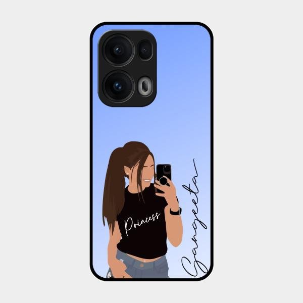 Mobile Girl Glass Case Cover For Oppo Reno 13 Pro 5G