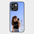 Mobile Girl Glass Case Cover For Oppo Reno 14 Pro 5G