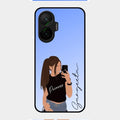 Mobile Girl Glass Case Cover For Poco F7 5G