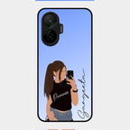 Mobile Girl Glass Case Cover For Poco F7 5G