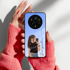 Mobile Girl Glass Case Cover For Realme/Narzo - ShopOnCliQ