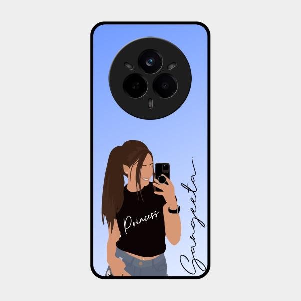 Mobile Girl Glass Case Cover For Realme 14 Pro Plus 5G