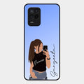 Mobile Girl Glass Case Cover For Realme 8 5G