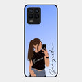 Mobile Girl Glass Case Cover For Realme 8 Pro