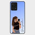 Mobile Girl Glass Case Cover For Realme 9 Pro 5G