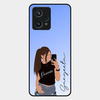 Mobile Girl Glass Case Cover For Realme 9 Pro Plus 5G