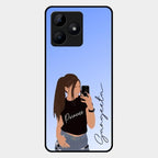 Mobile Girl Glass Case Cover For Realme C53